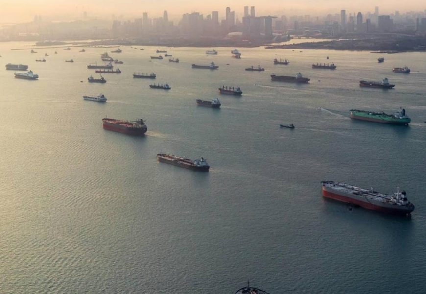 Hundred Fully Loaded Tankers Anchored Off Singapore, BP Reported  $4 Billion Loss