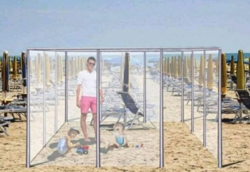 Italian Beachtowns Plan “Plexiglass Cages” To Enforce Safe And Social Distancing Sunbathing This Summer
