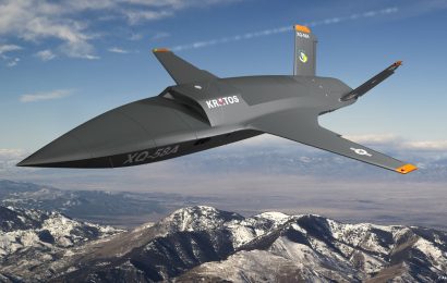 Kratos XQ-58A Valkyrie as a potential platform to carry the Skyborg system