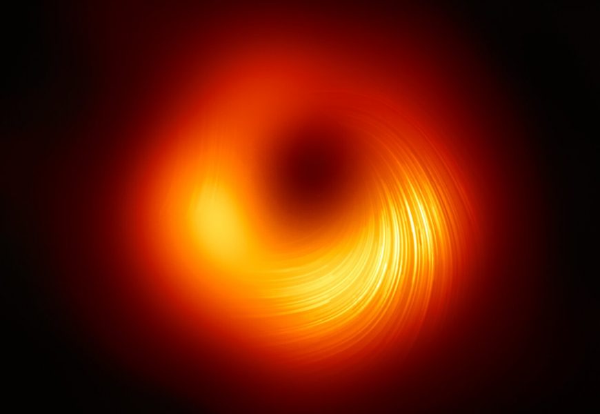 Event Horizon Telescope Reveals Spiraling Lines of Magnetism in Black Hole