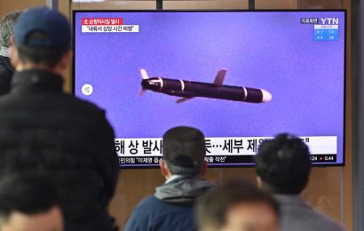 North Korea fired two cruise missiles towards the sea